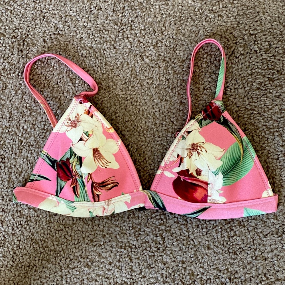 Triangl Neoprene Floral Bikini Top Floral Small+